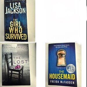 Set of 3 paperbacks Housemaid, The Lost, Girl Who Survived